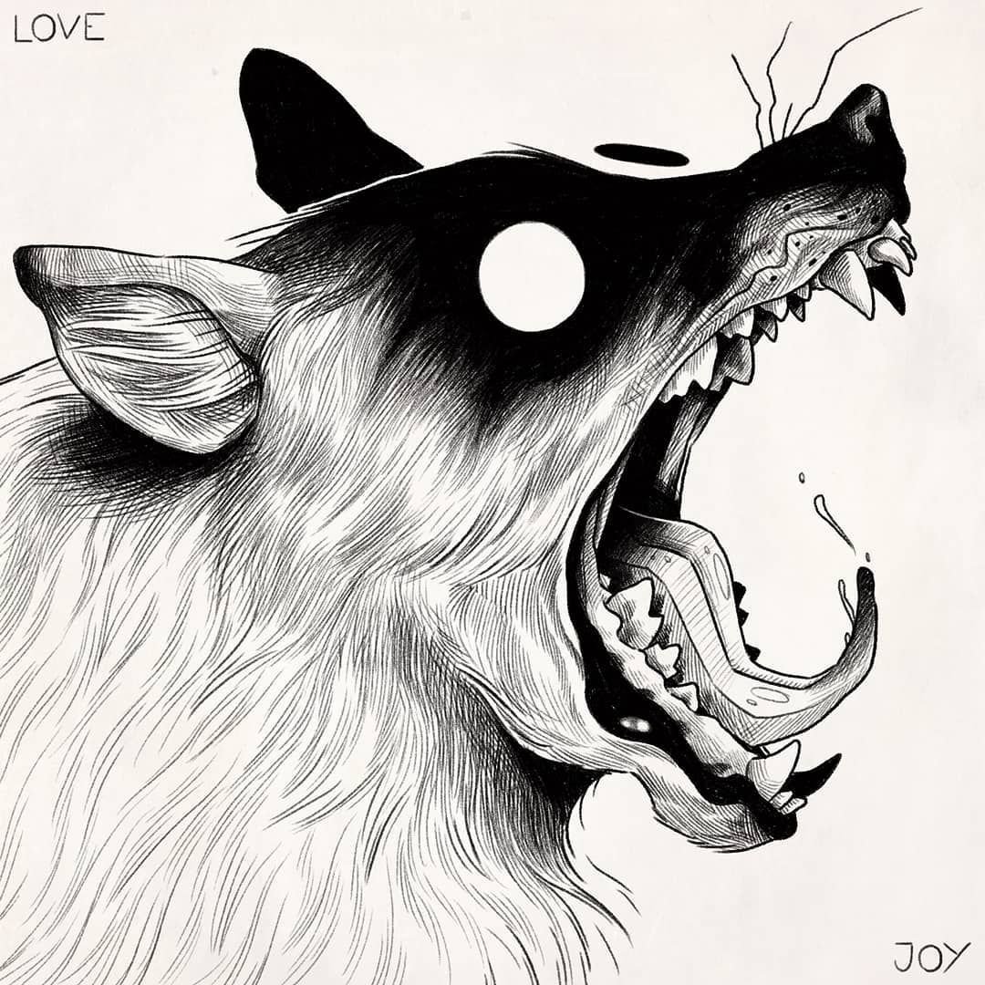 Рисунки для срисовки волки злые