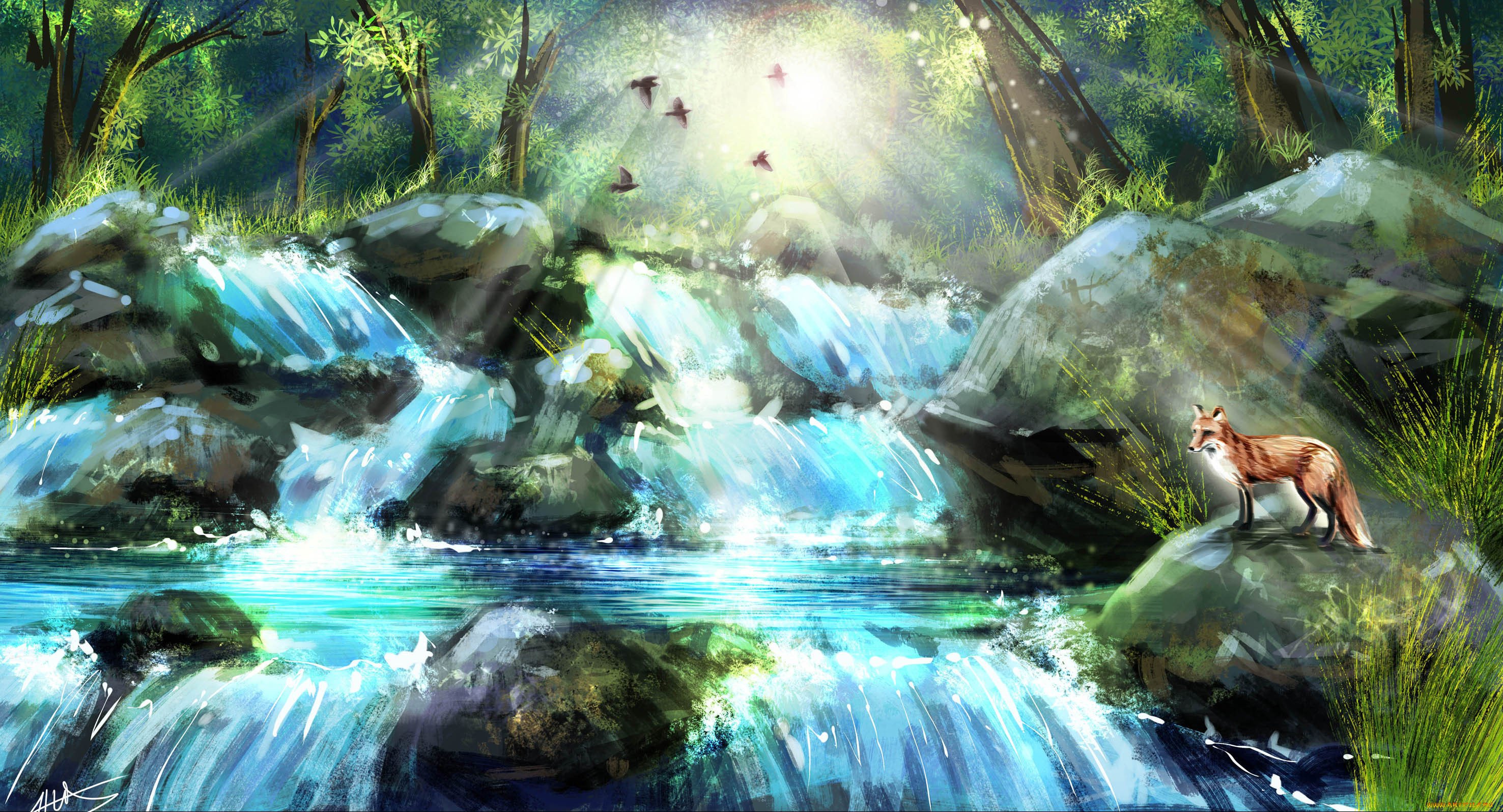 Сказочный водопад картинки