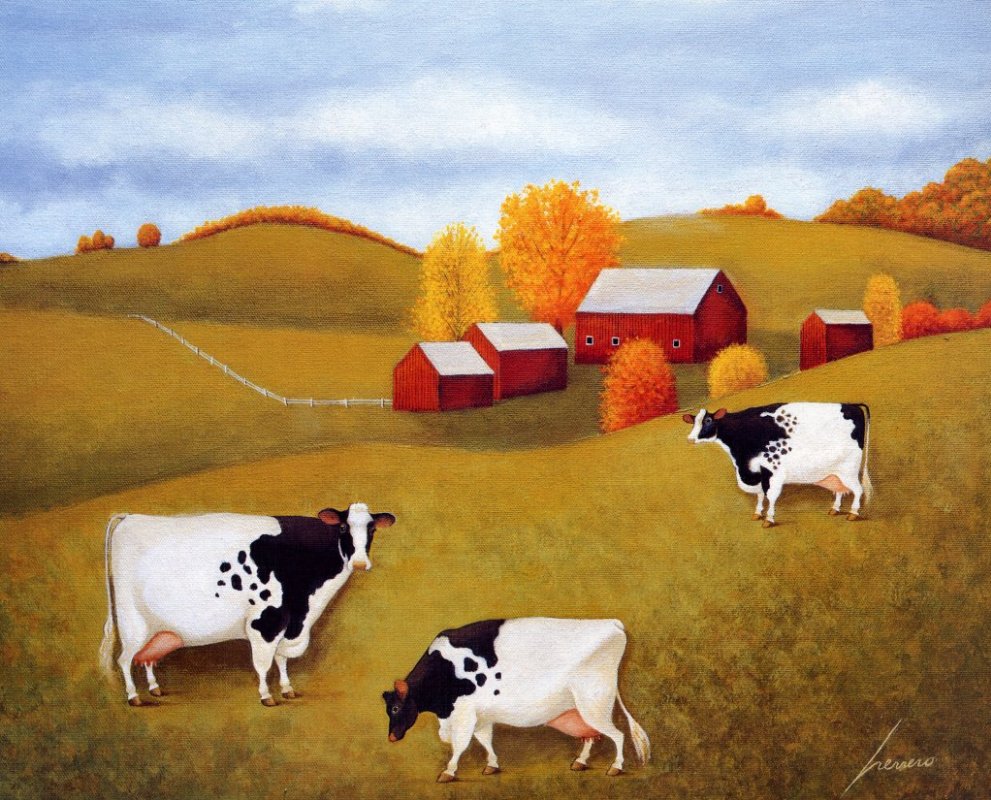 Лоуэлл Эрреро картины коровы