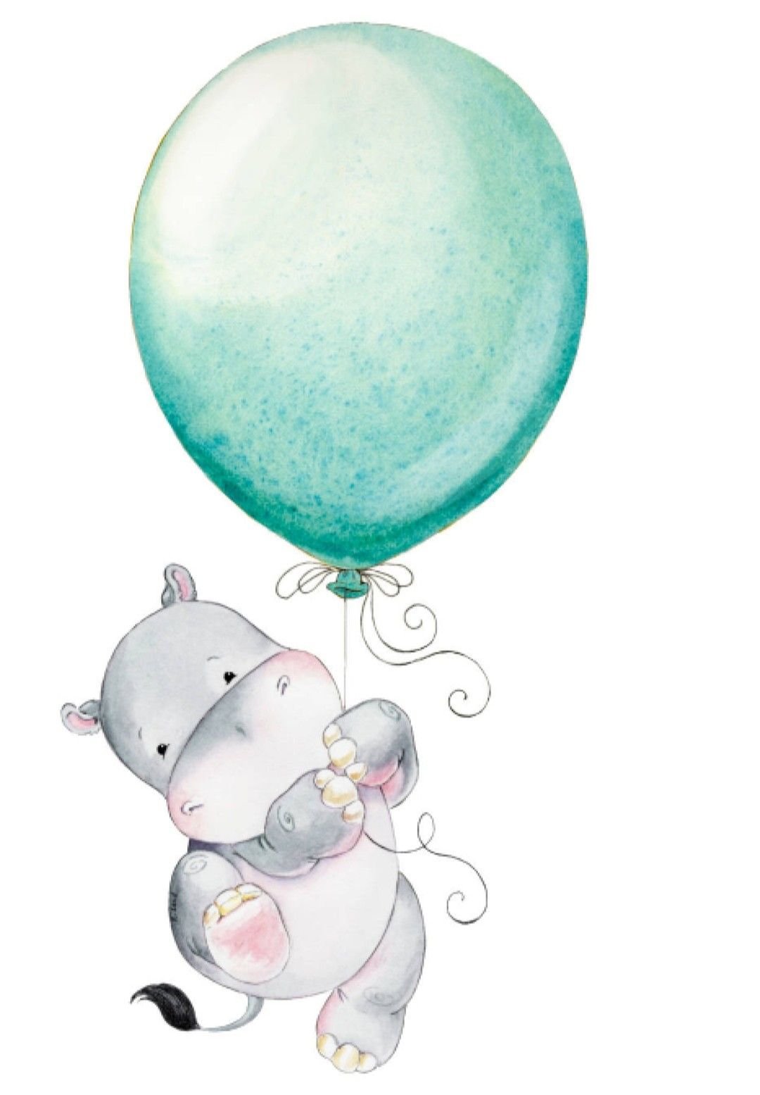 Воздушный шар с животными рисунок