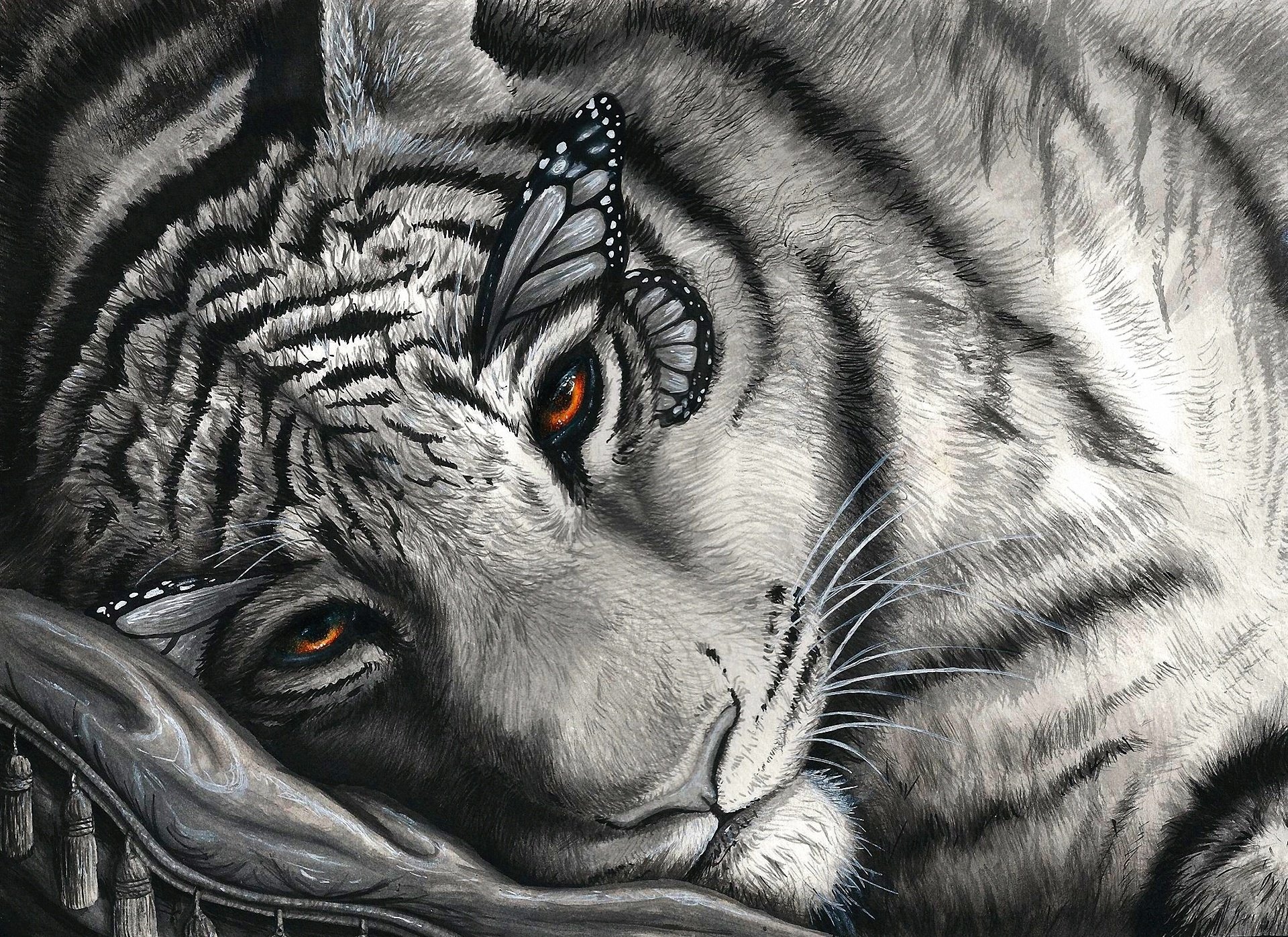 Белый тигр фэнтези