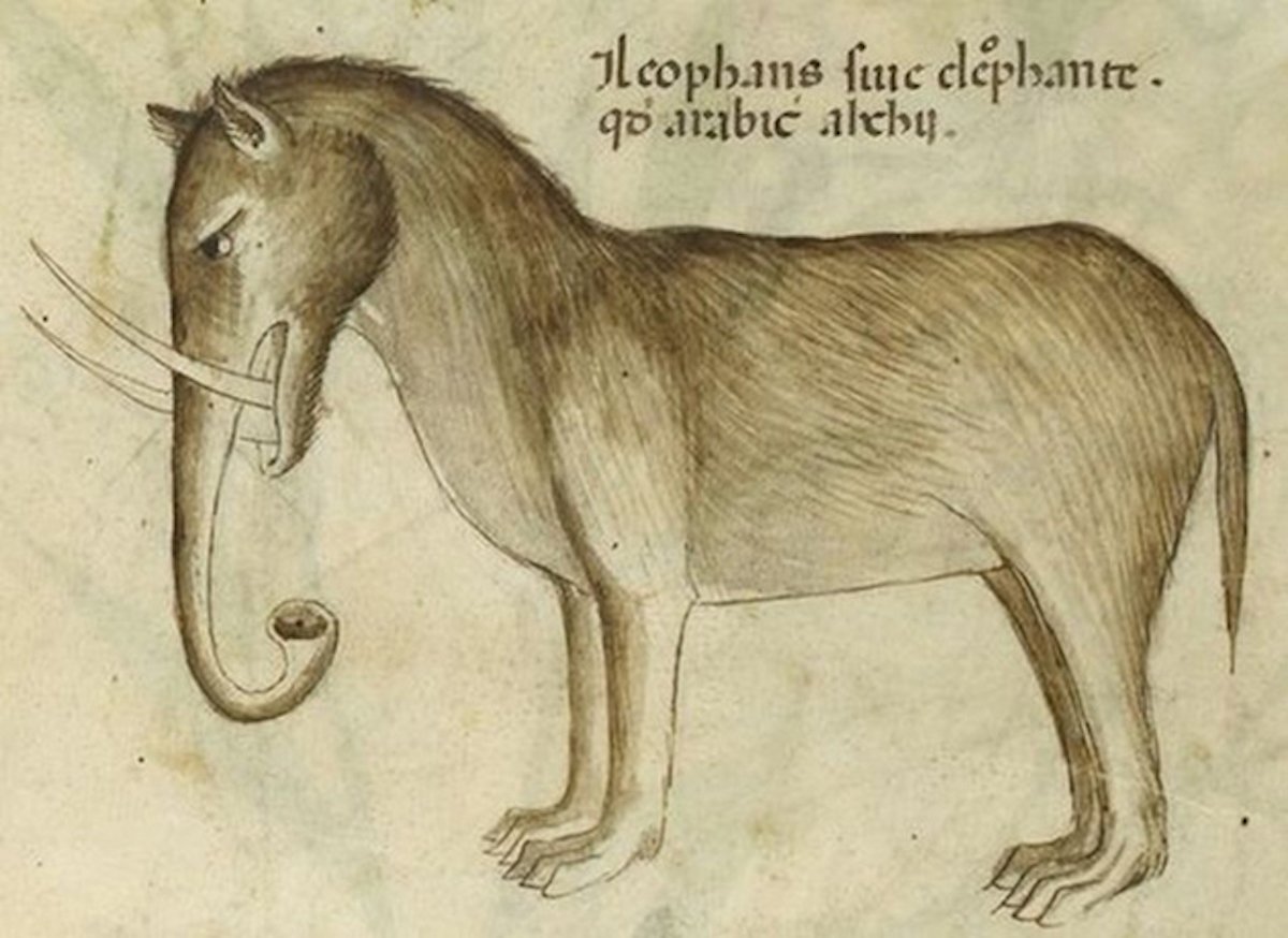 Слоны на средневековых миниатюрах