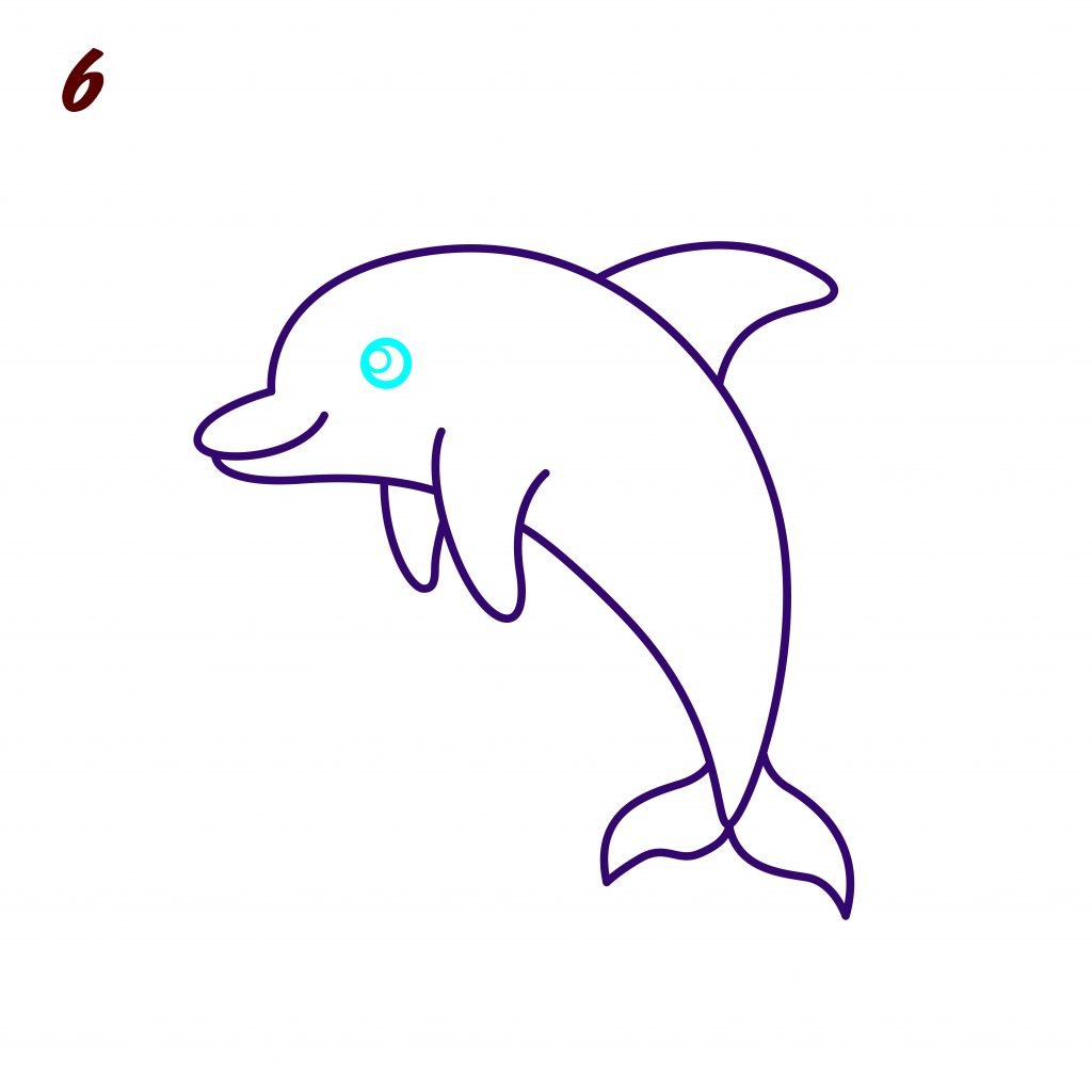 Дельфин рисунок животное