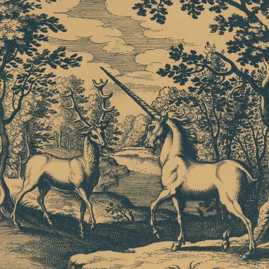 Единорог и Лев Гравюры 17 века