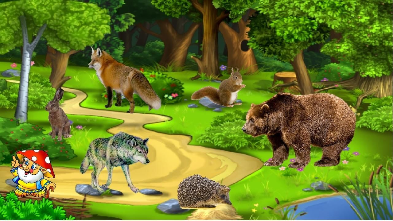 Интерактивная экологическая игра. Животные леса для детей. Животные леса для дошкольников. Звери в лесу для детей дошкольного возраста. Лес с дикими животными.