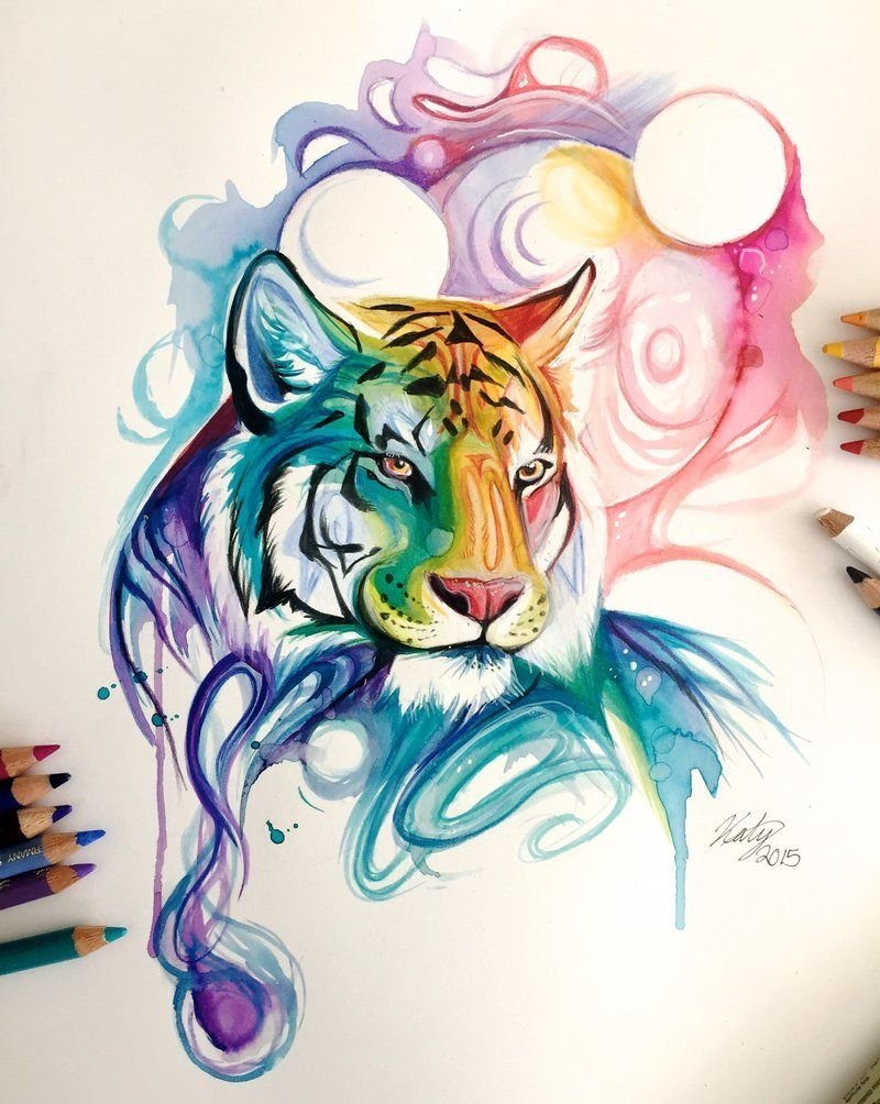 красивые картинки для срисовки разноцветные