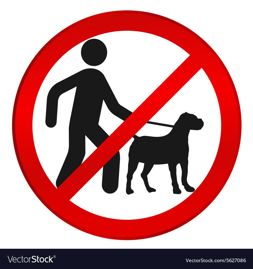 Знак с собаками запрещено