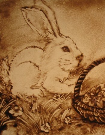 Рисование песком животное