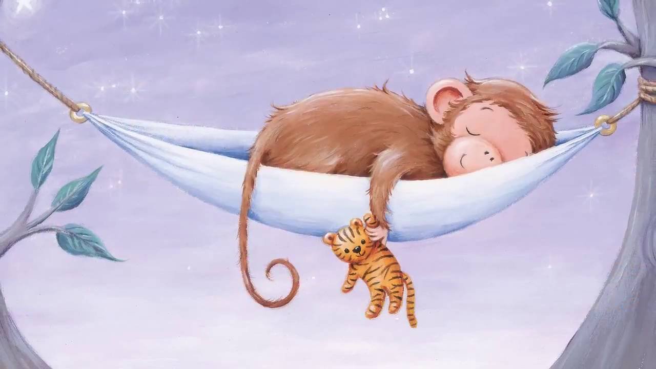 Колыбельная моря. Сон иллюстрация. Спокойной ночи обезьянка. Сновидения животных. Сладких снов рисунок.