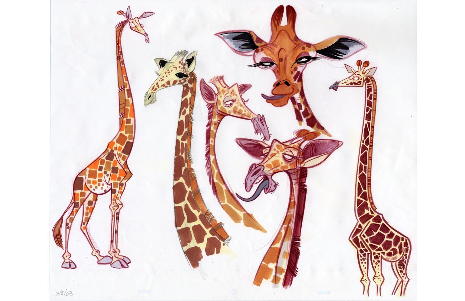 Жираф для срисовки