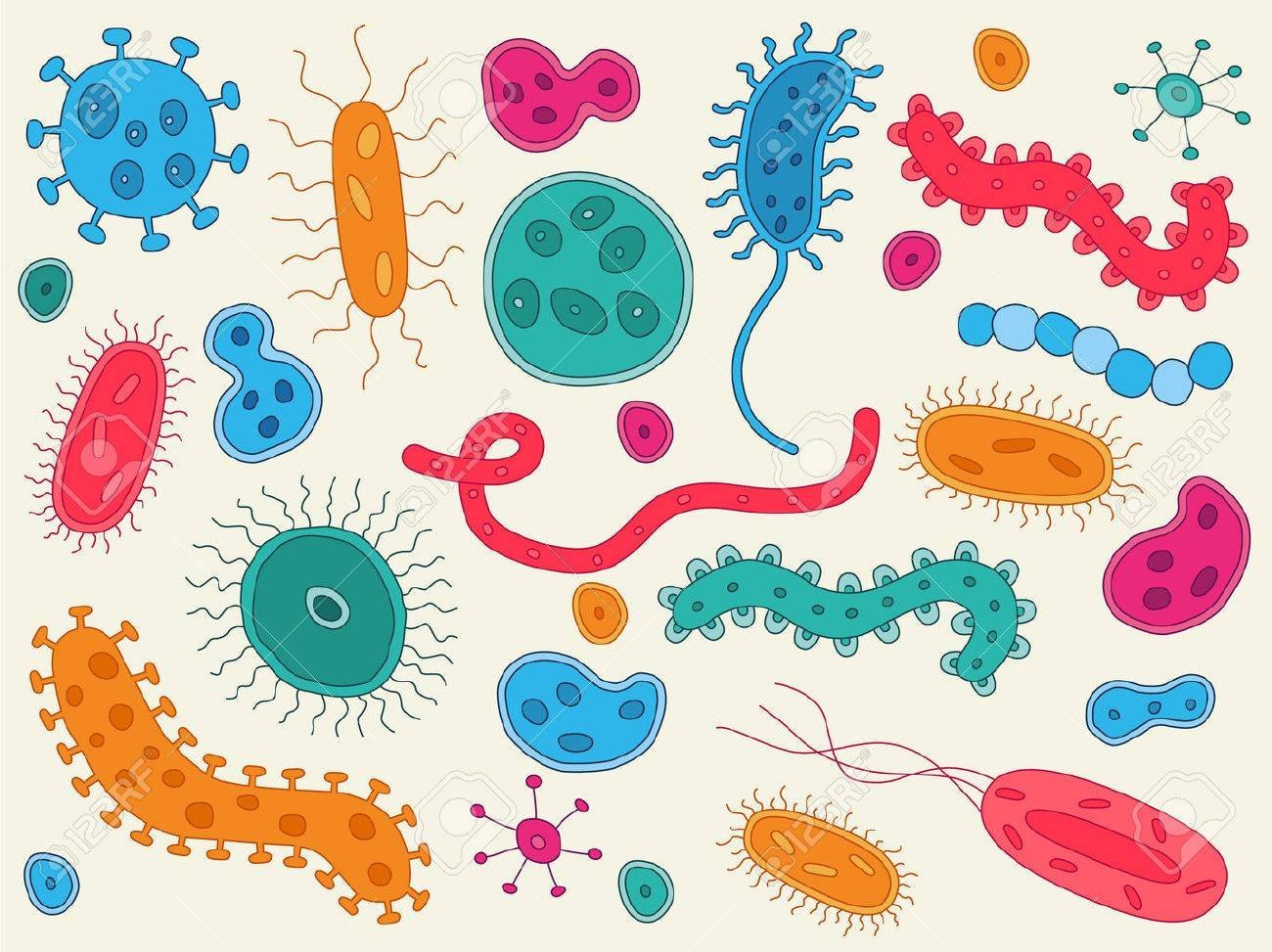 Рисование на тему микробы