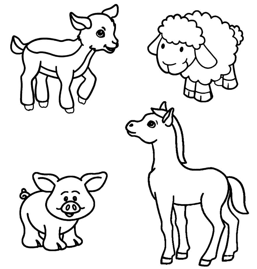 Раскраски животные для детей