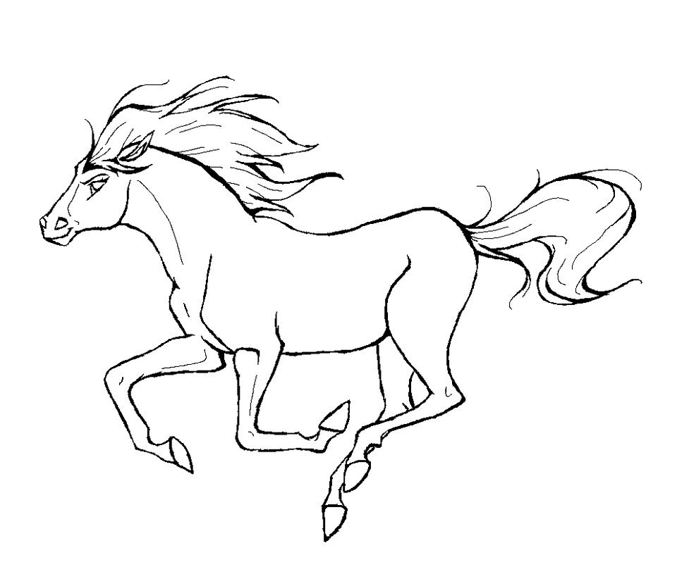 Раскраски кони лошади