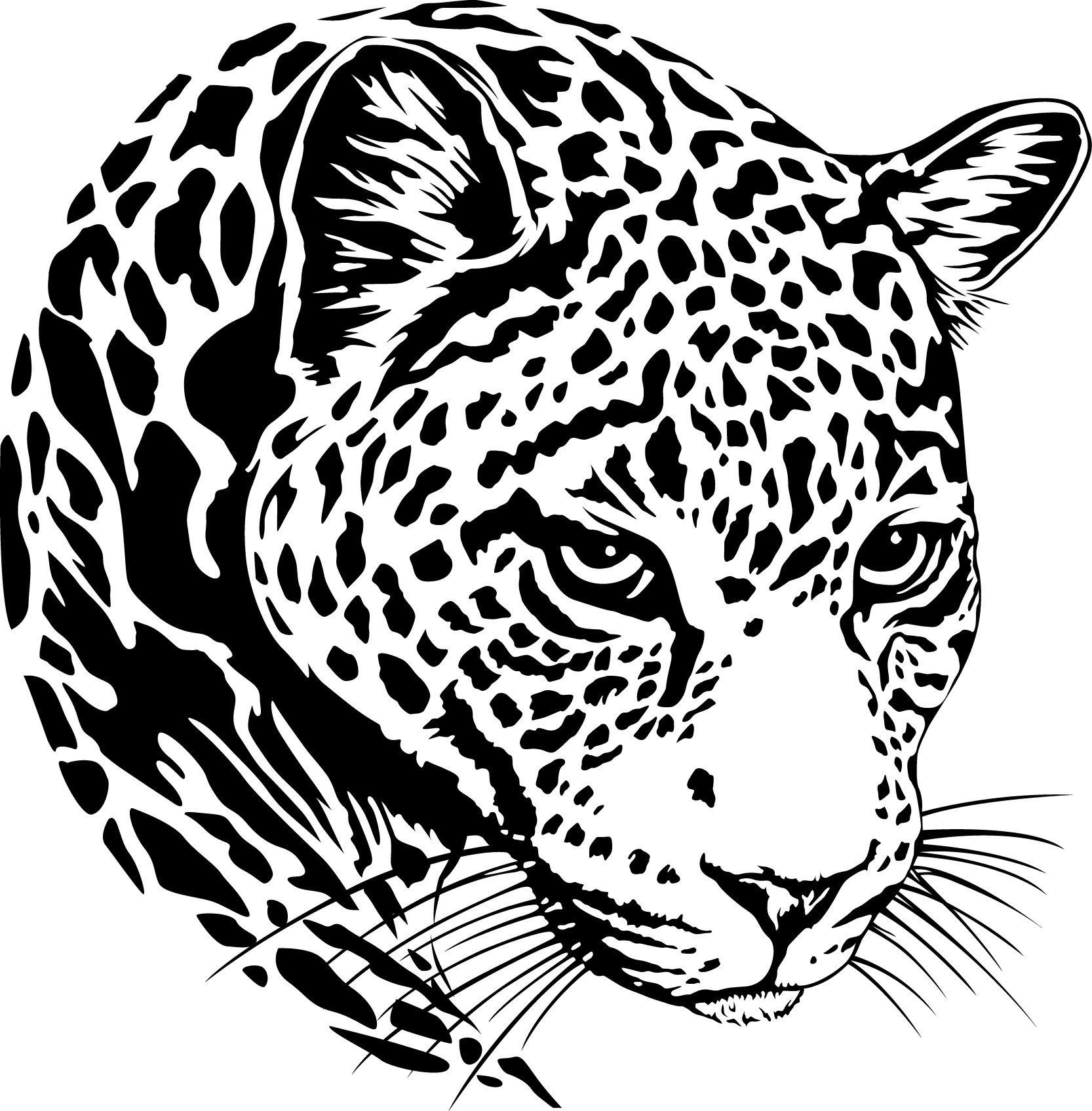 Леопард трафарет