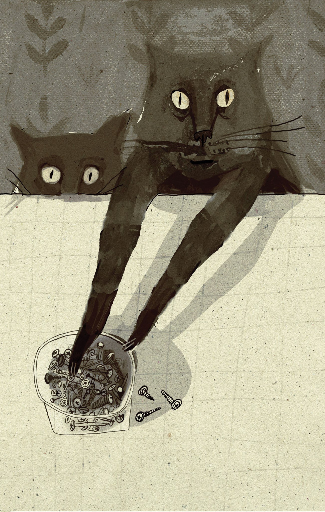 Безумные коты иллюстрации