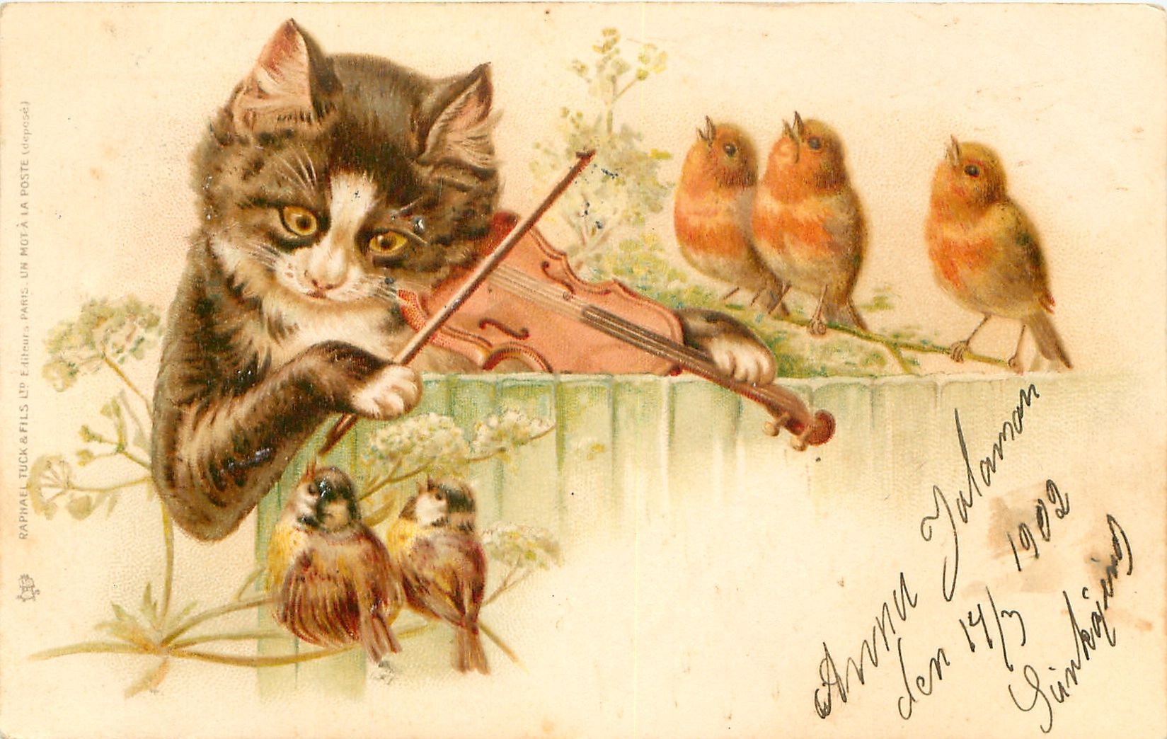 Старые открытки с кошками