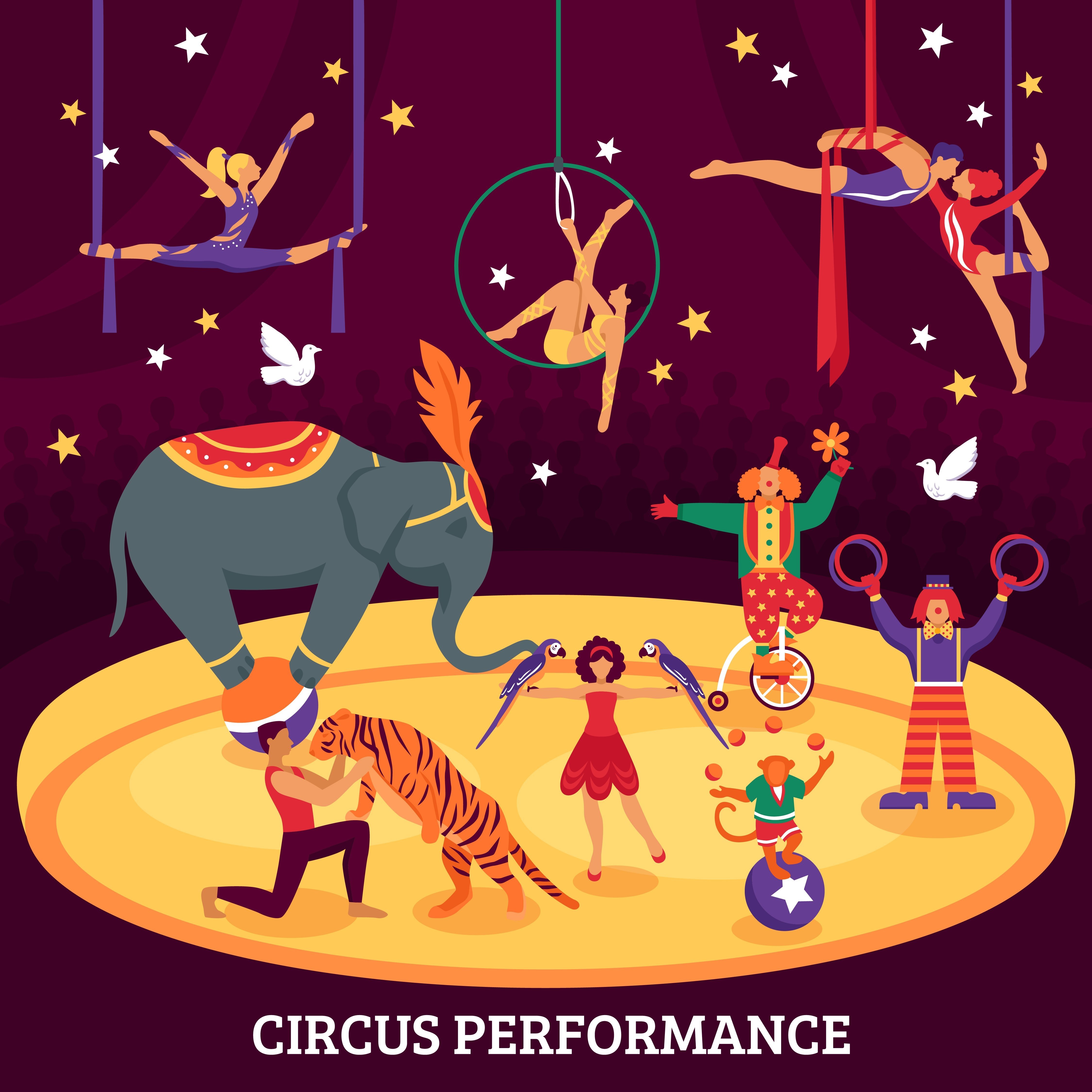 Как нарисовать цирк