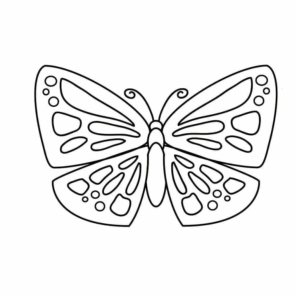 Трафарет бабочки для вырезания из бумаги