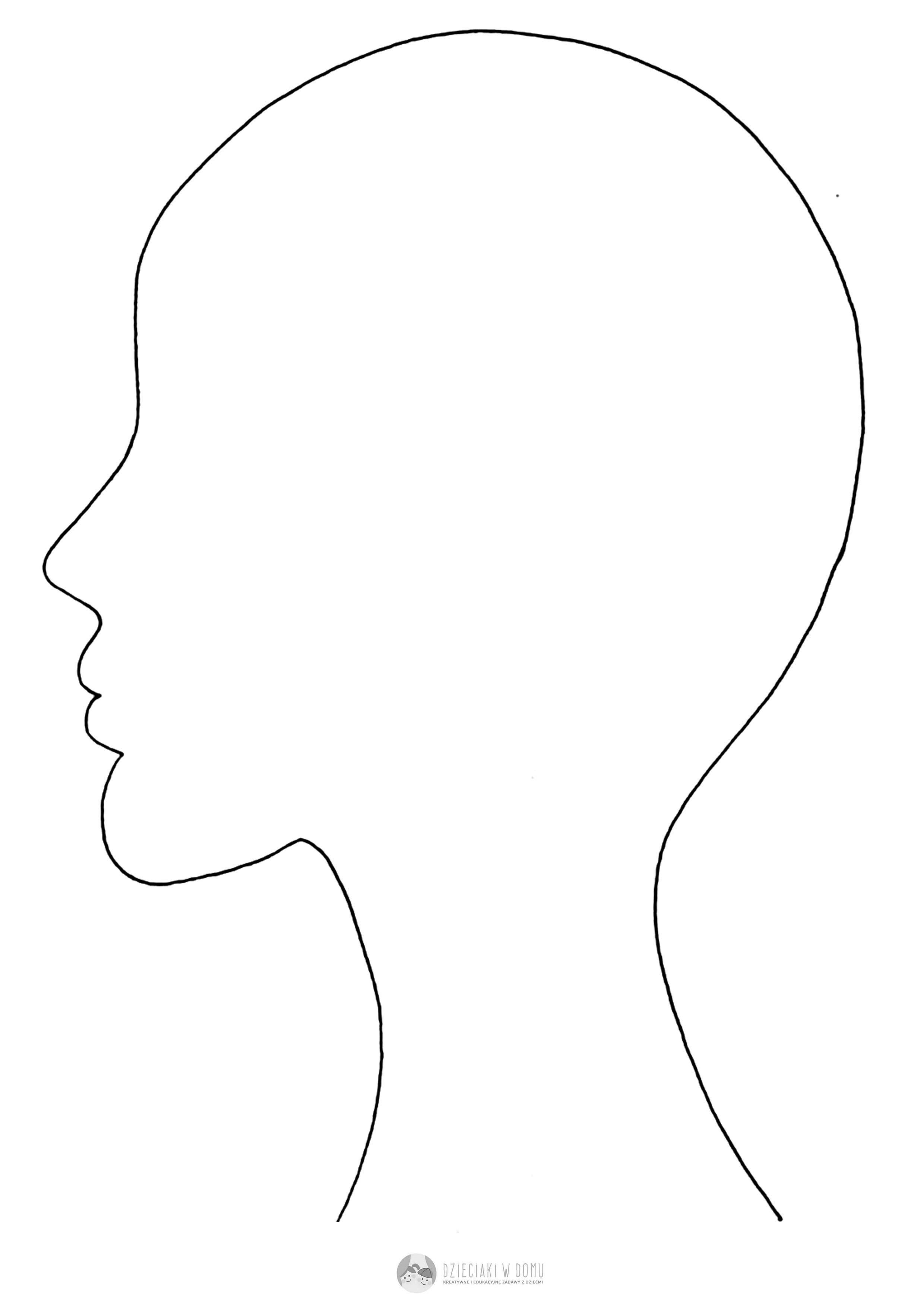 Контур головы человека в профиль