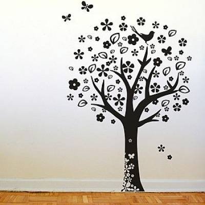 Панно дерево на стену трафарет