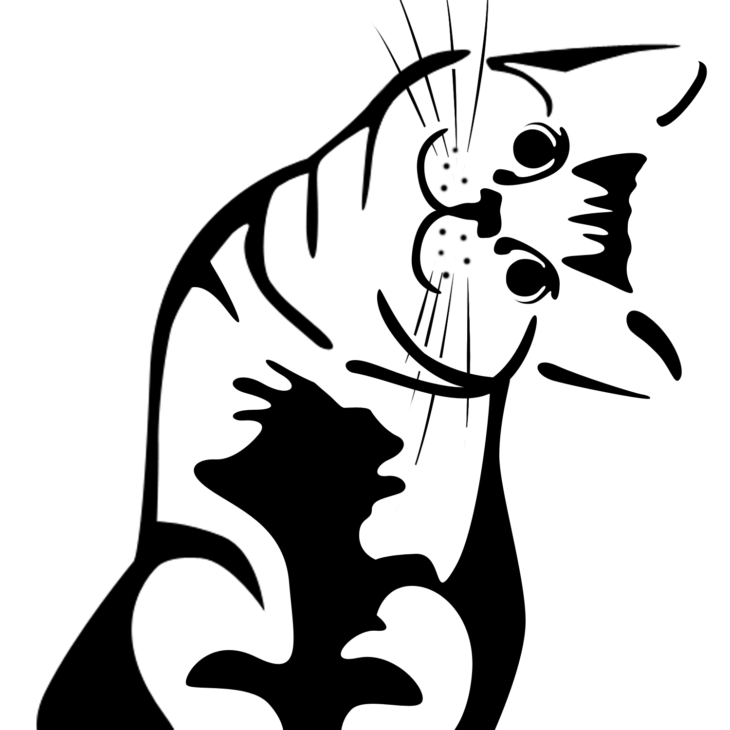 Трафаретная кошка