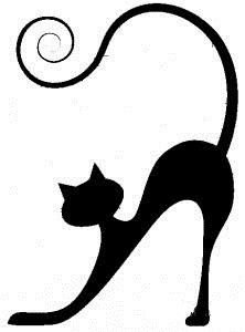 Изгибающийся силуэт кошки