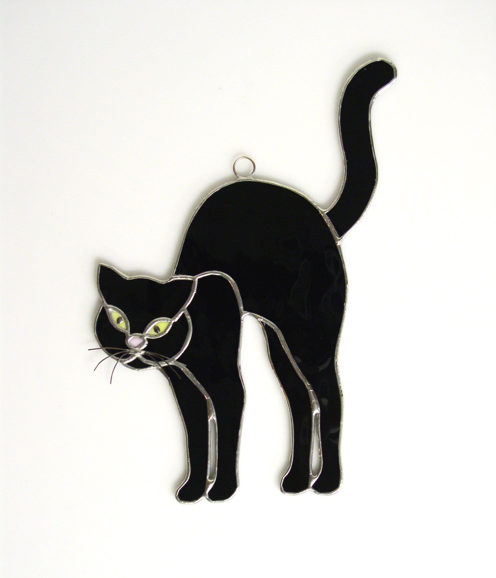Черный кот из фетра на стену