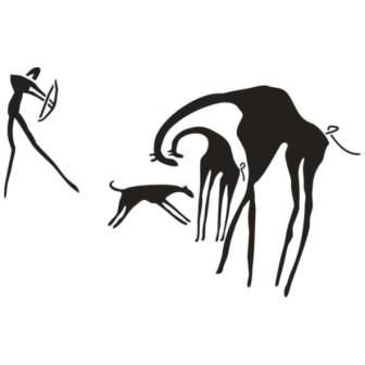 Наскальная живопись трафарет