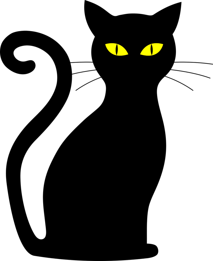Рисунки черных котиков. Силуэт. Трафарет кошки. Силуэт кота. Трафарет кошки для вырезания.