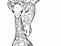 Силуэт жирафа для детей