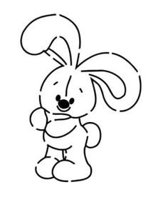 Трафарет зайчика на торт