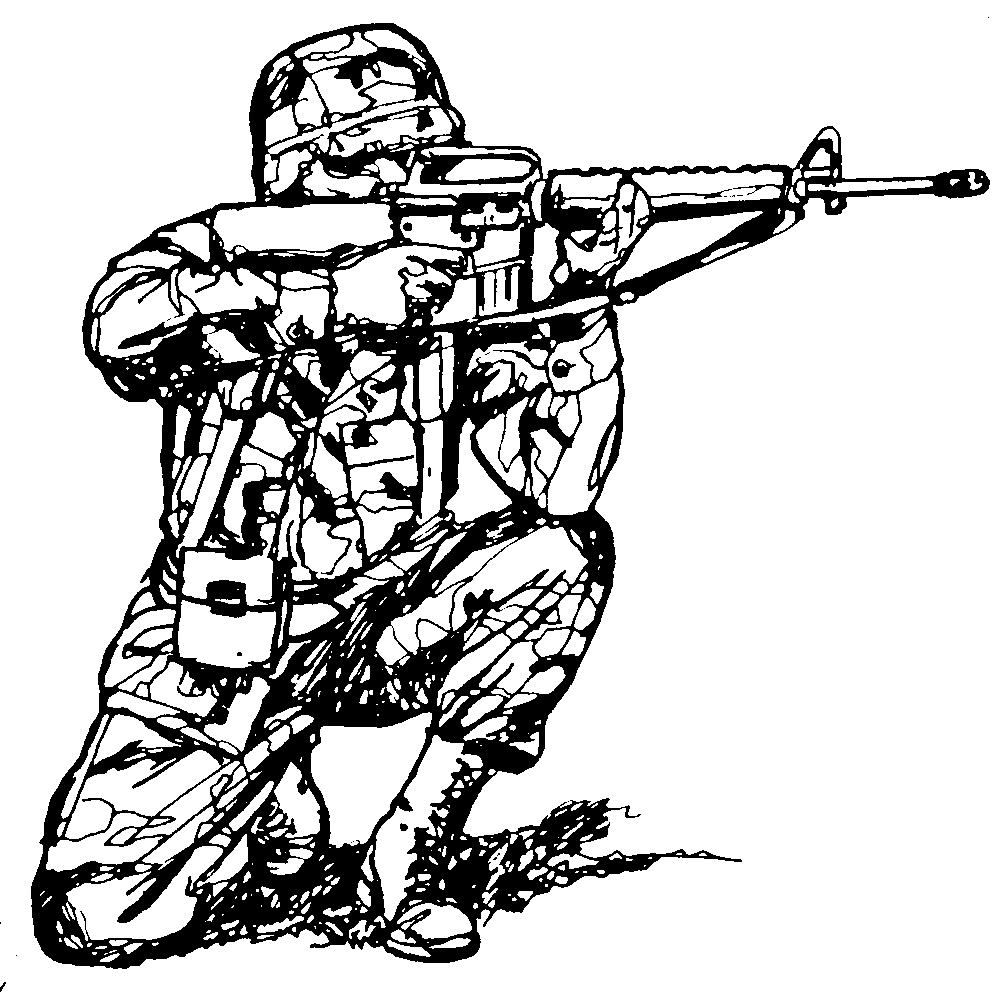 Раскраска военные солдаты