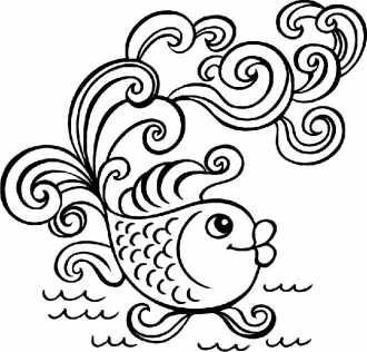 Раскраска антистресс рыбы