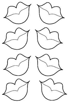 Шаблон губы для вырезания