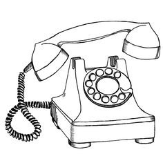 Эскиз старого телефона