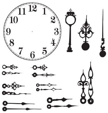 Трафарет старинных часов