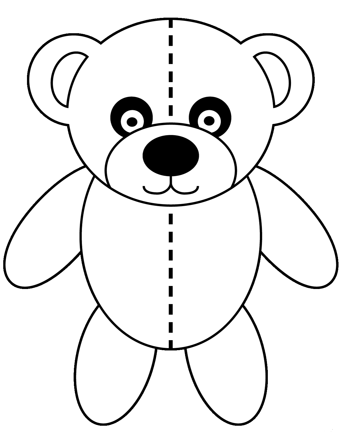 Раскраска медведь для детей 3-4 лет