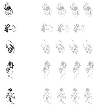 Вензеля трафареты для ногтей