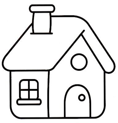 Шаблон домика для аппликации