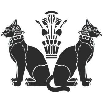 Зооморфный орнамент древнего Египта кошка