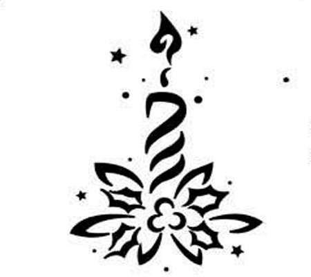 Трафарет новогодний узор для рисования