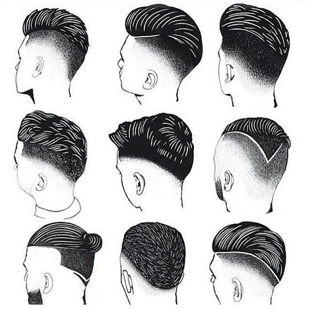 Схема стрижки мужских волос