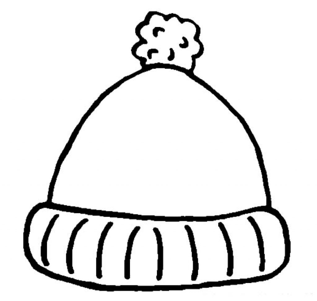 Зимняя шапка раскраска для детей
