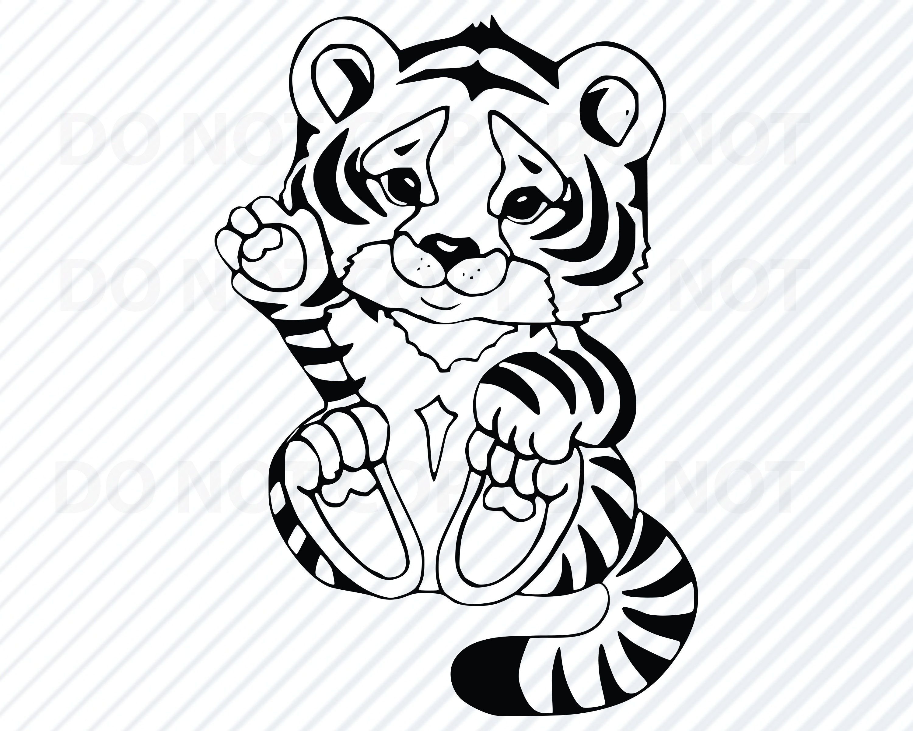 Тигр эскиз для детей