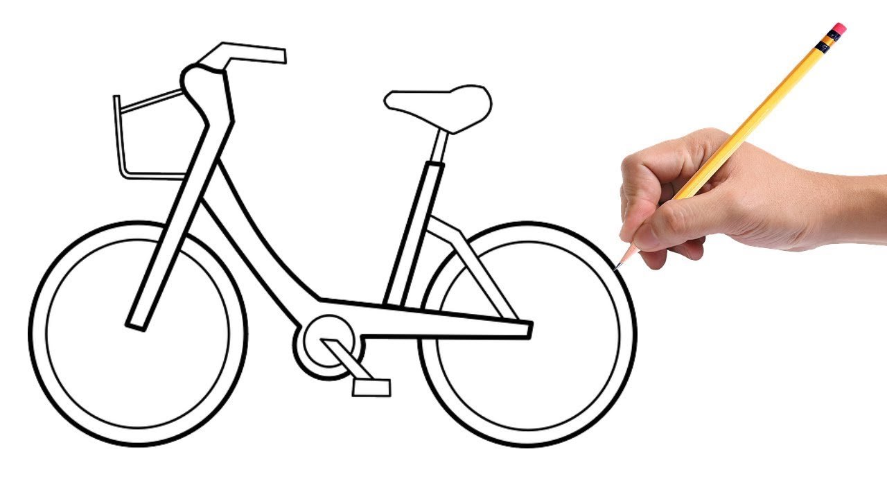 Велосипед рисунок поэтапно для детей