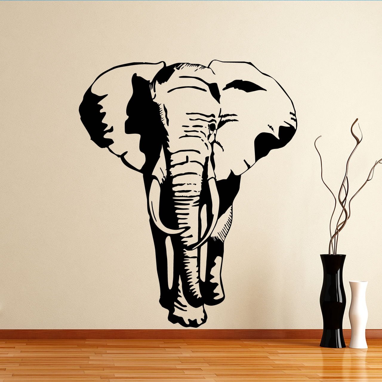 Трафарет слона на стену