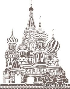 Спасская башня Московского Кремля для раскрашивания детям