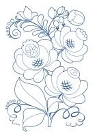 Цветок Гжель раскраска
