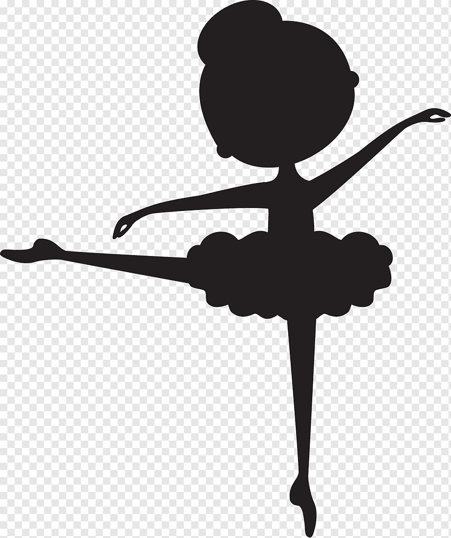 Балерина черный силуэт