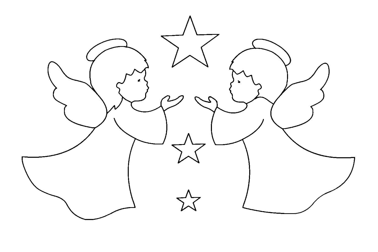 Шаблон ангела для детей